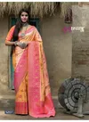Light Orange Colour Latest Exclusive Fancy Designer Festive Wear Silk Saree Collection 5207